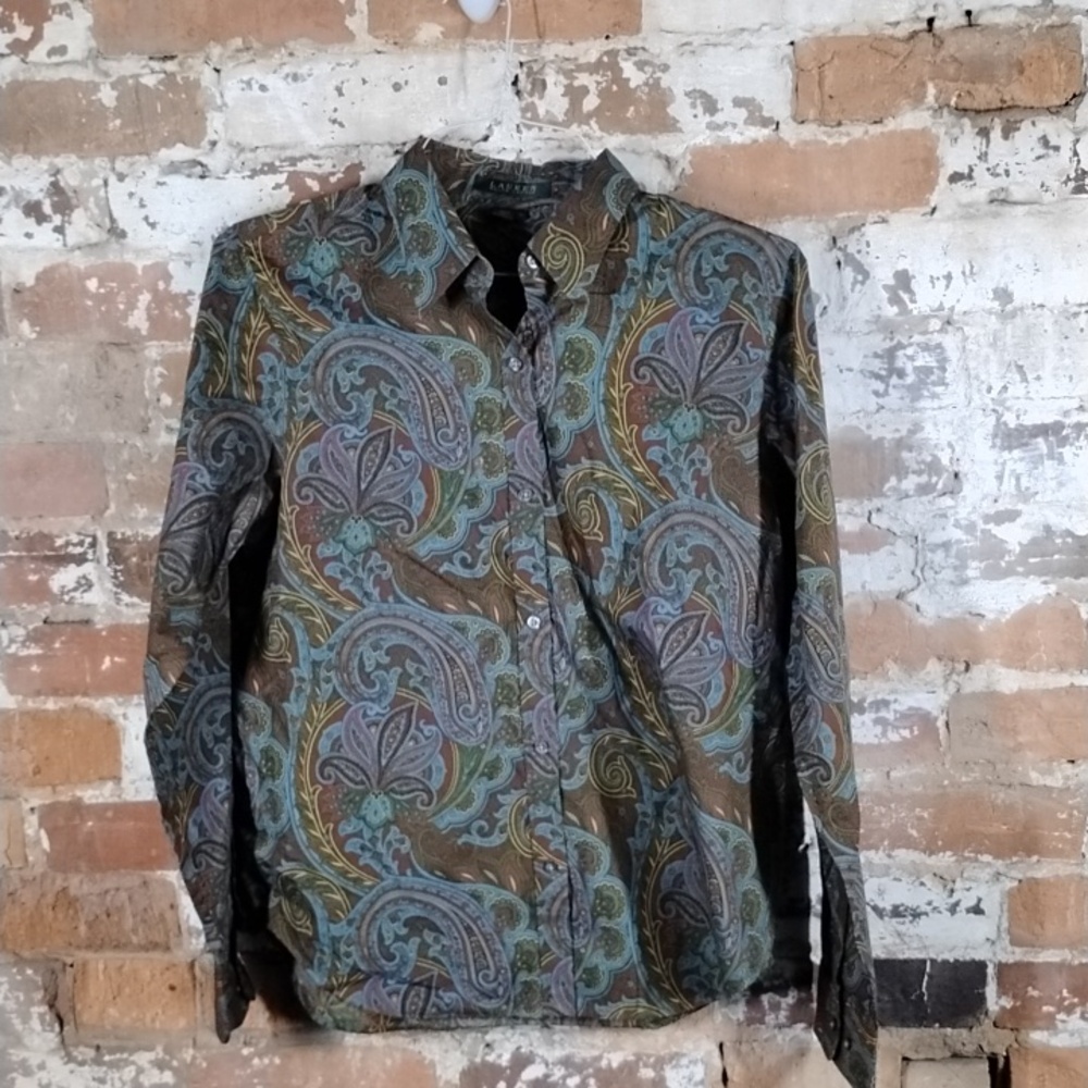 M, Lauren, Ralph Lauren paisley shirt
